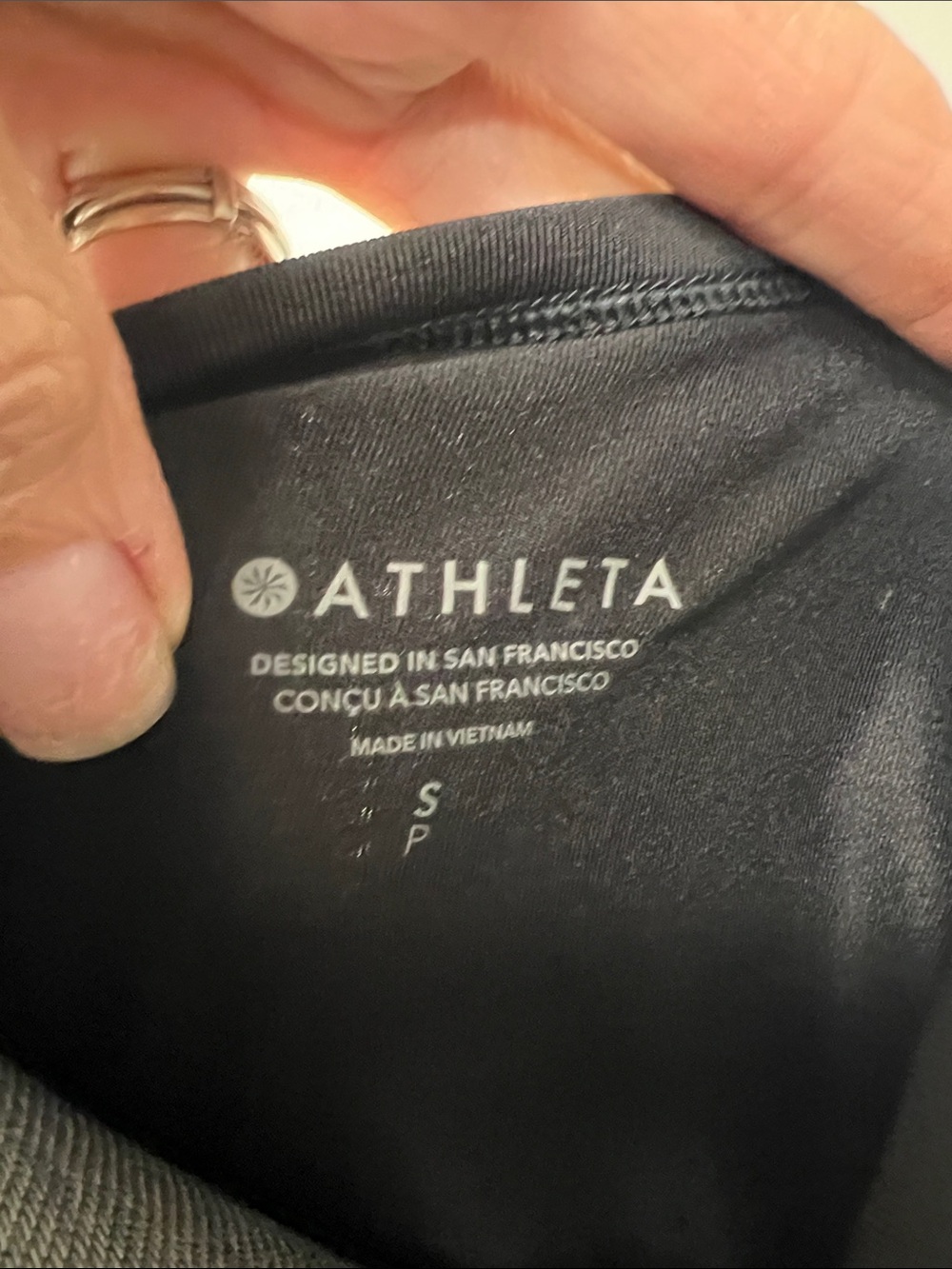 Athleta Black Short-Sleeve Crewneck Top - Picture 2 of 4